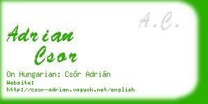 adrian csor business card
